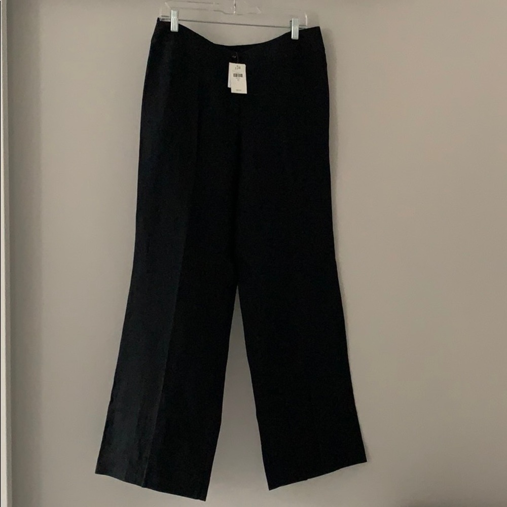 J. Jill 100% Linen Trousers. Black.
